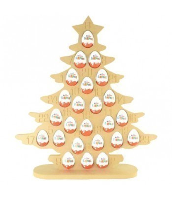 Super sized 18mm Freestanding Christmas Kinder Egg Tree Advent Calendar - CHRISTMAS TREE
